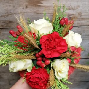 Iloinen joulu -kukkakimppu